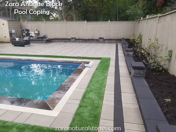 Antique Black Pool Coping