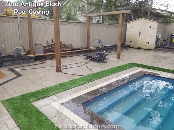 Antique Black Pool Coping