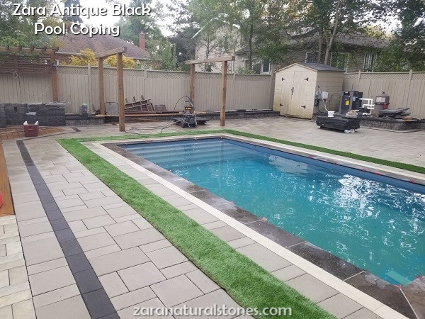 Antique Black Pool Coping