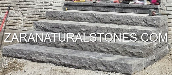 Antique Black Natural Stone Steps