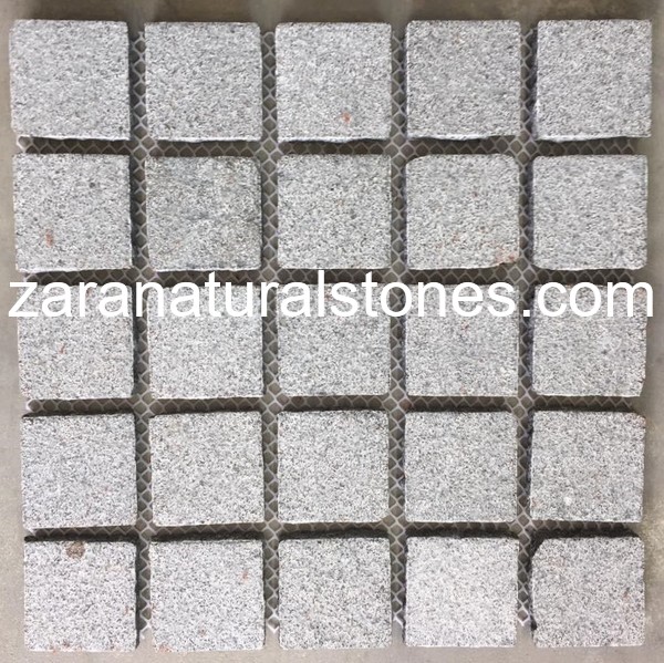 Fine Grey Square Cobbles