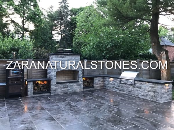 Antique Black Flagstone Pavers