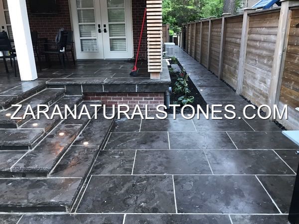 Antique Black Flagstone Pavers