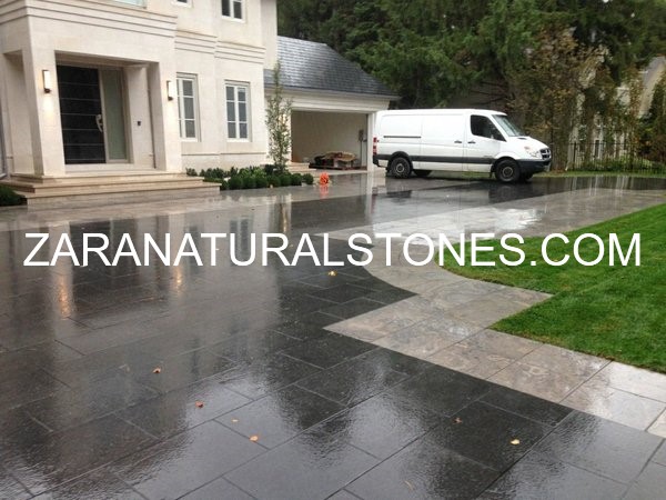 Jet Black Driveway Flagstone Pavers