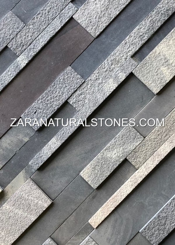 Imperial Black 3D Fireplace Stone Veneers