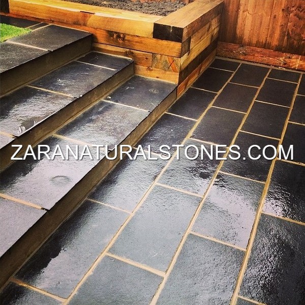 Kota Black Flagstone Pavers