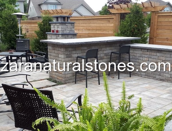 Silver Grey Limestone Countertop Slabs