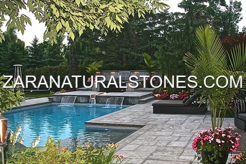 Silver Grey Natural Stone Jumbo Slabs